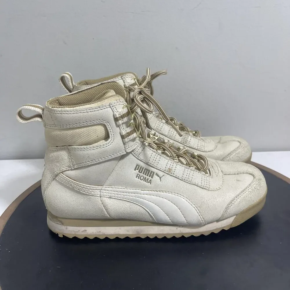 Puma Roma Shoes Womens Size 7 High Top Suede‎ Retro 345862-04 Sneakers